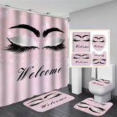 Lofaris Welcome Light Pink Sparkling Bokeh Shower Curtain